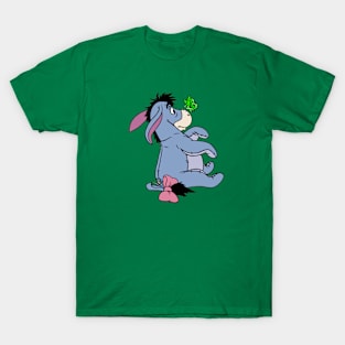 Donkey With Awareness Ribbon Butterfly (Green) T-Shirt